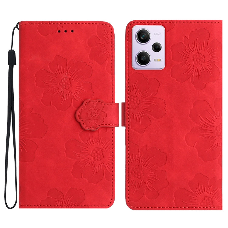 Flower Embossing Pattern Leather Phone Case