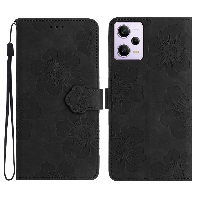Flower Embossing Pattern Leather Phone Case