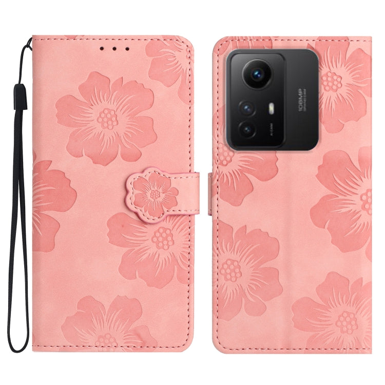 Flower Embossing Pattern Leather Phone Case