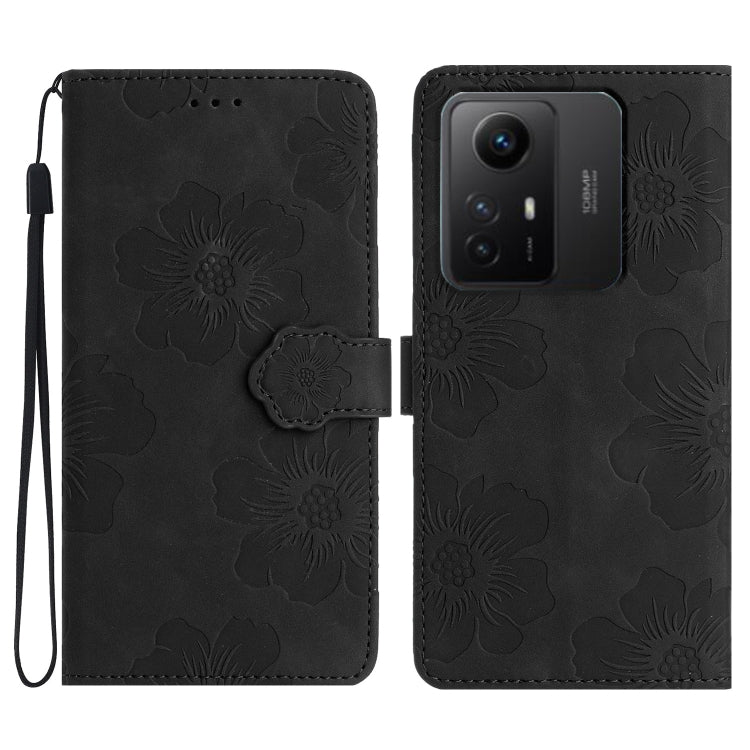 Flower Embossing Pattern Leather Phone Case
