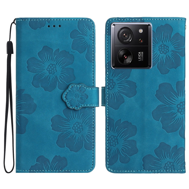 Flower Embossing Pattern Leather Phone Case