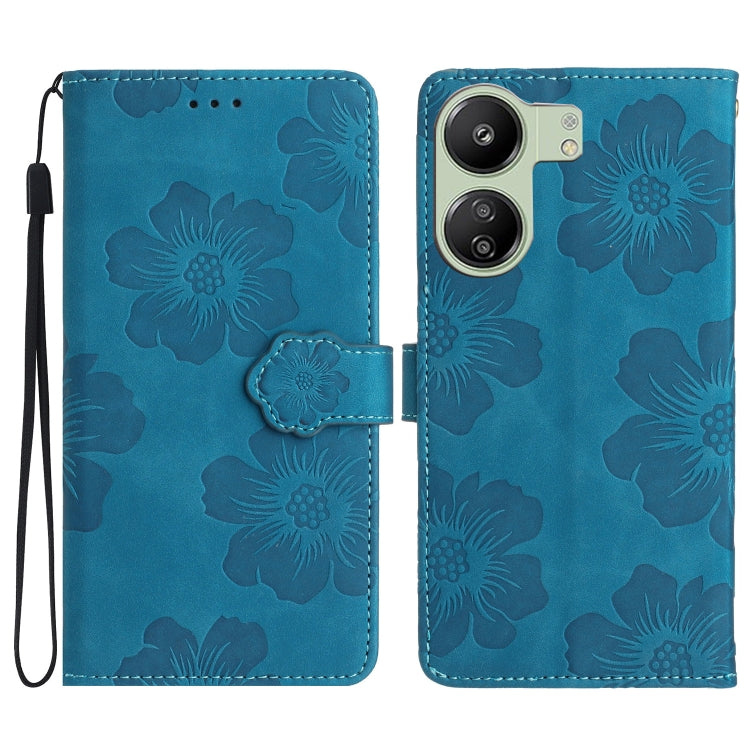 Flower Embossing Pattern Leather Phone Case