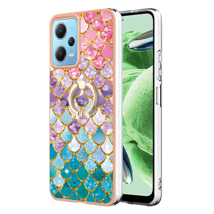 Electroplating IMD TPU Phone Case with Ring, For Xiaomi Redmi Note 12 5G Global/Poco X5 5G, For Xiaomi Redmi 12C/11A 4G Global, For Xiaomi 13 Lite 5G, For Xiaomi Redmi Note 12 Pro Speed