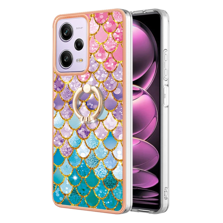 Electroplating IMD TPU Phone Case with Ring, For Xiaomi Redmi Note 12 4G Global, For Xiaomi Redmi Note 12 Pro+ Global, For Xiaomi Redmi Note 12 Pro 5G Global, For Xiaomi Poco X5 Pro 5G