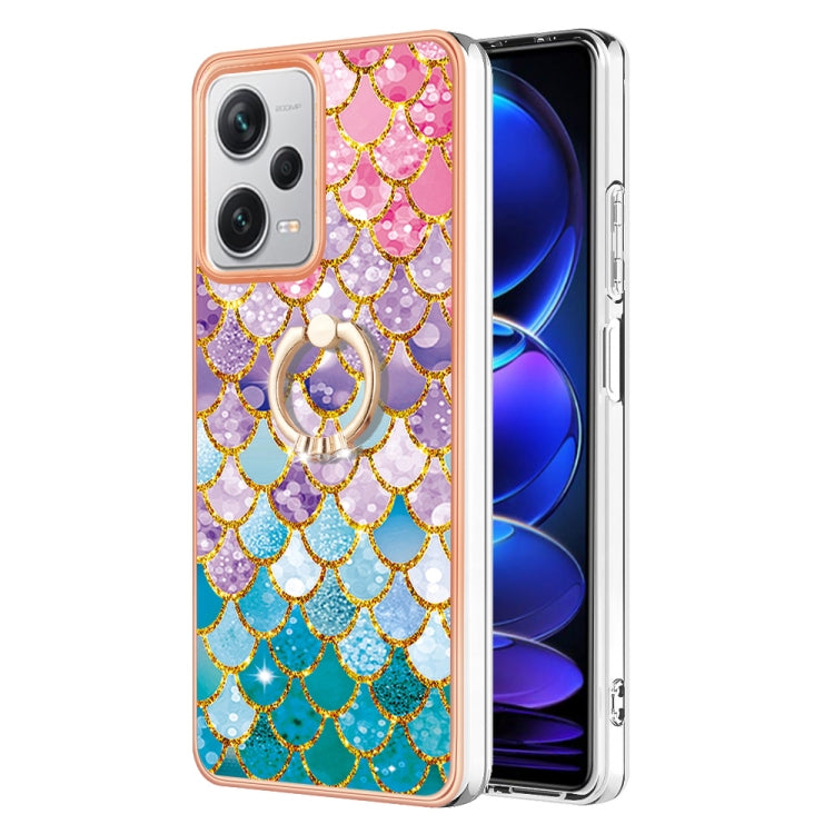 Electroplating IMD TPU Phone Case with Ring, For Xiaomi Redmi Note 12 4G Global, For Xiaomi Redmi Note 12 Pro+ Global, For Xiaomi Redmi Note 12 Pro 5G Global, For Xiaomi Poco X5 Pro 5G