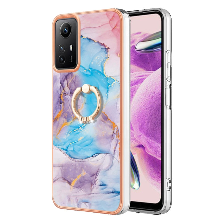 Electroplating IMD TPU Phone Case with Ring, For Xiaomi 13T / 13T Pro, For Xiaomi Poco F5 5G / Redmi Note 12 Turbo, For Xiaomi Poco F5 Pro 5G / Redmi K60, For Xiaomi Redmi Note 12S 4G