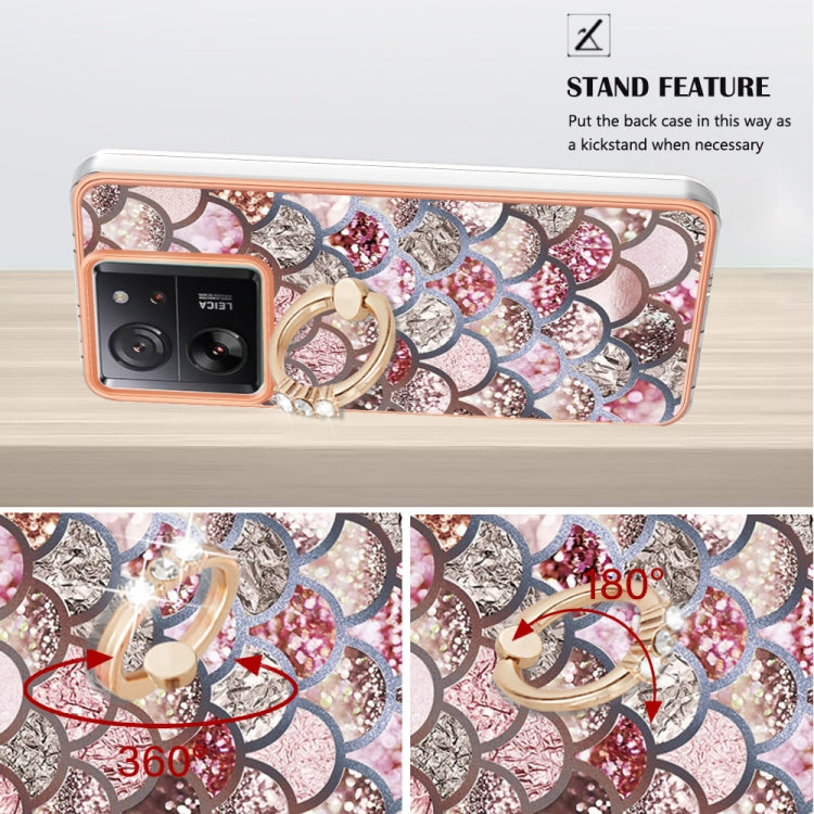 Electroplating IMD TPU Phone Case with Ring, For Xiaomi 13T / 13T Pro, For Xiaomi Poco F5 5G / Redmi Note 12 Turbo, For Xiaomi Poco F5 Pro 5G / Redmi K60, For Xiaomi Redmi Note 12S 4G