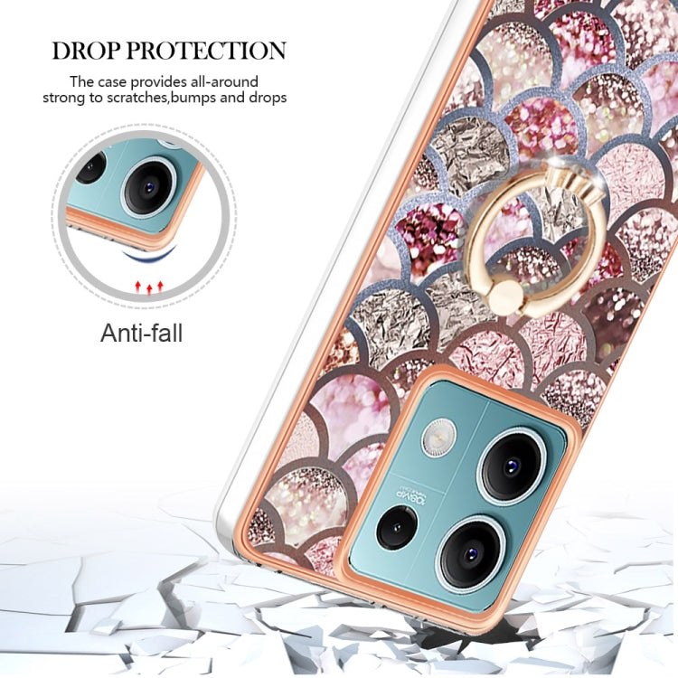Electroplating IMD TPU Phone Case with Ring, For Xiaomi Redmi Note 13 5G Global, For Xiaomi Redmi 13C 4G, For Xiaomi Redmi Note 13 Pro+ 5G, For Xiaomi Redmi Note 13 Pro 5G Global