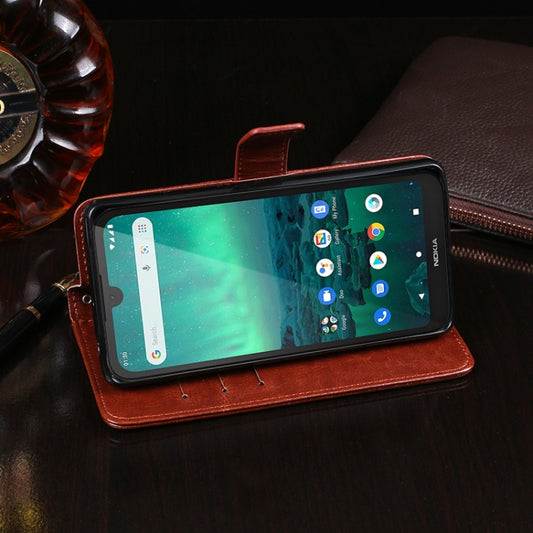 Flip case front view showing card slot openings and wallet functionality