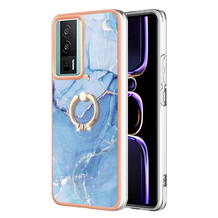 Electroplating Marble Dual-side IMD Phone Case with Ring