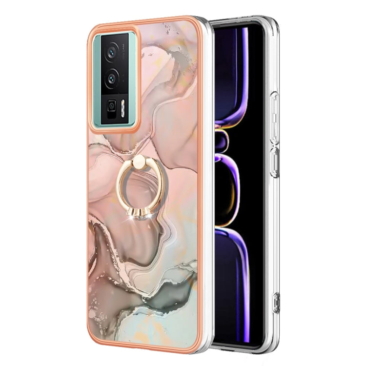 Electroplating Marble Dual-side IMD Phone Case with Ring