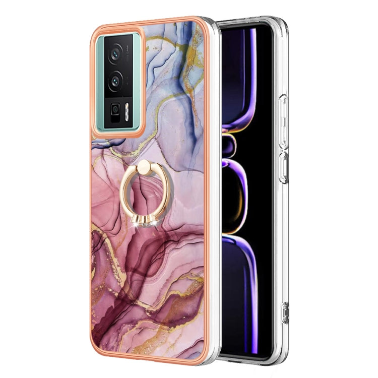 Electroplating Marble Dual-side IMD Phone Case with Ring
