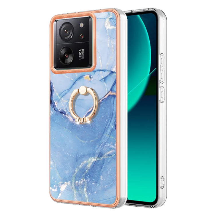 Electroplating Marble Dual-side IMD Phone Case with Ring