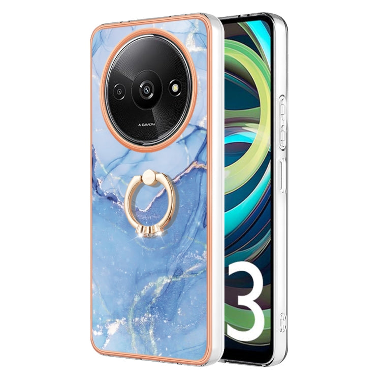 Electroplating Marble Dual-side IMD Phone Case with Ring