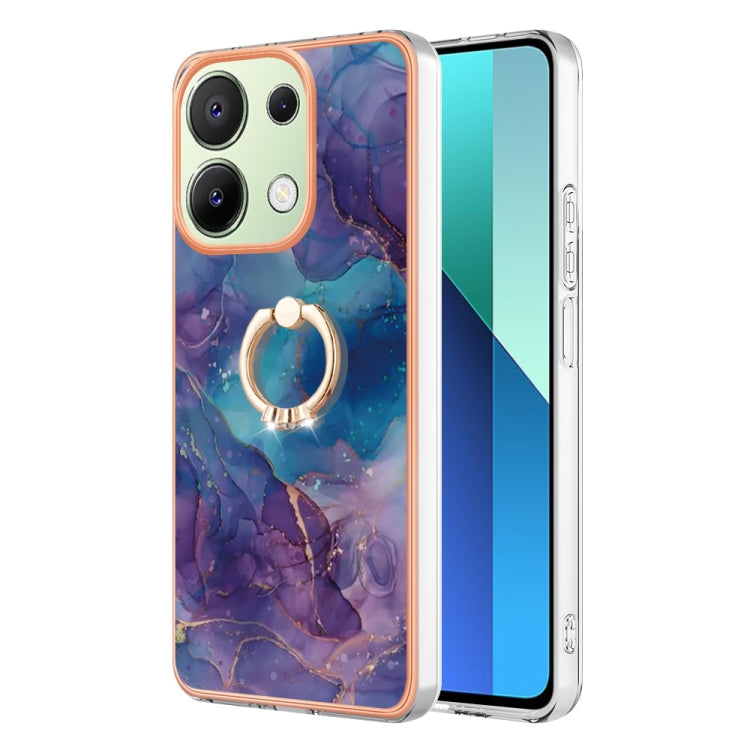 Electroplating Marble Dual-side IMD Phone Case with Ring