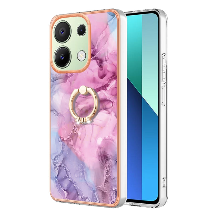 Electroplating Marble Dual-side IMD Phone Case with Ring