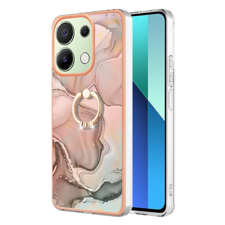 Electroplating Marble Dual-side IMD Phone Case with Ring