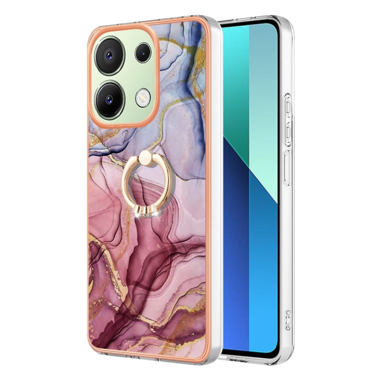 Electroplating Marble Dual-side IMD Phone Case with Ring