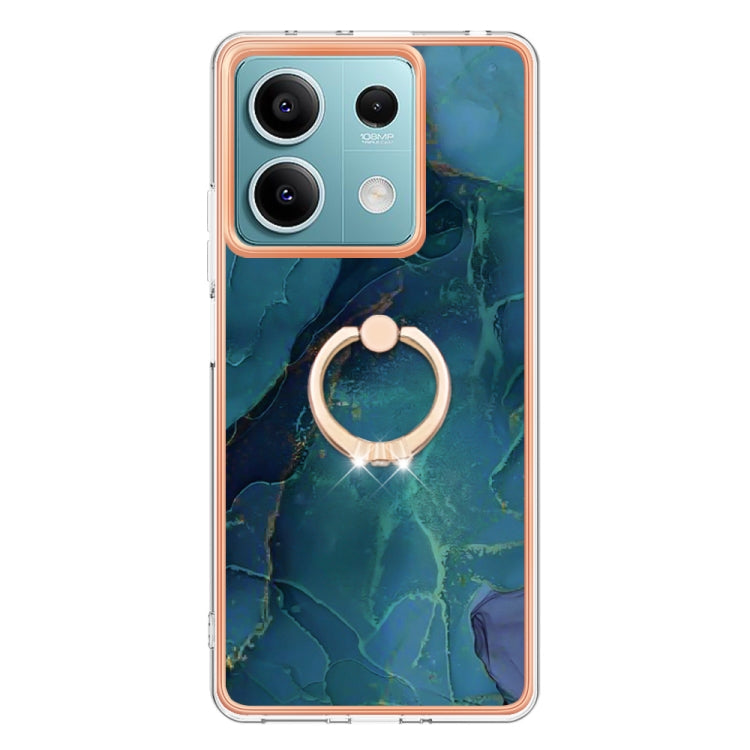 Electroplating Marble Dual-side IMD Phone Case with Ring