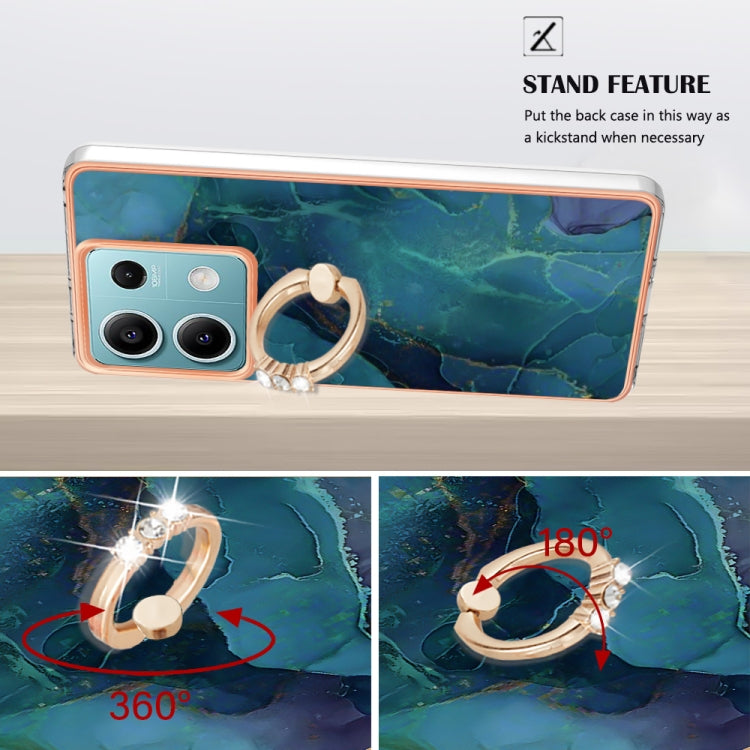 Electroplating Marble Dual-side IMD Phone Case with Ring