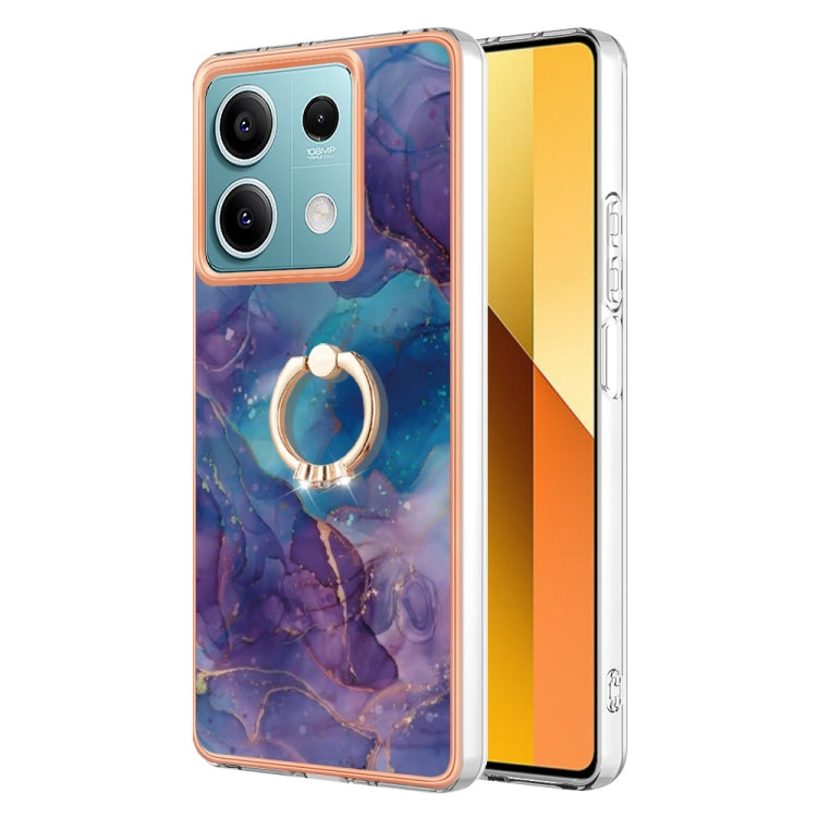 Electroplating Marble Dual-side IMD Phone Case with Ring