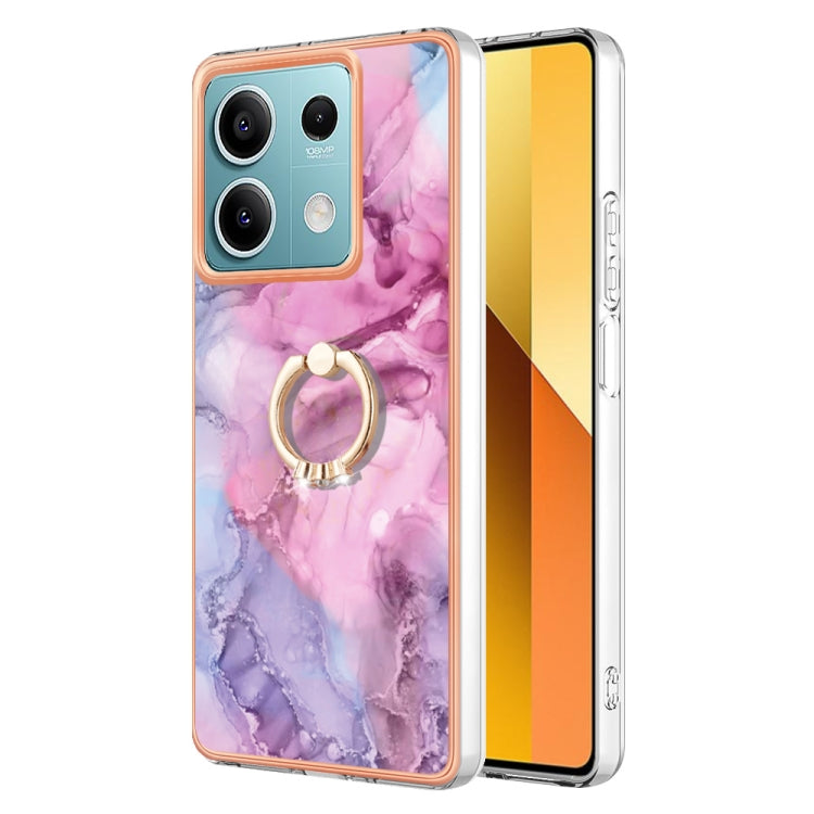 Electroplating Marble Dual-side IMD Phone Case with Ring