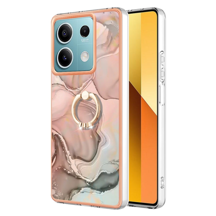 Electroplating Marble Dual-side IMD Phone Case with Ring