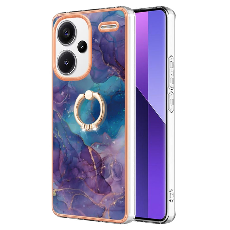 Electroplating Marble Dual-side IMD Phone Case with Ring
