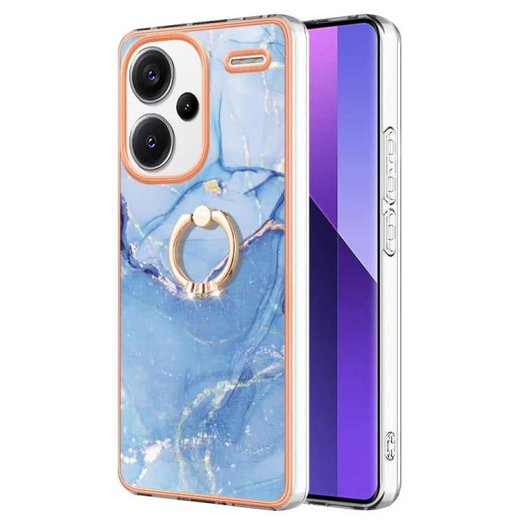 Electroplating Marble Dual-side IMD Phone Case with Ring