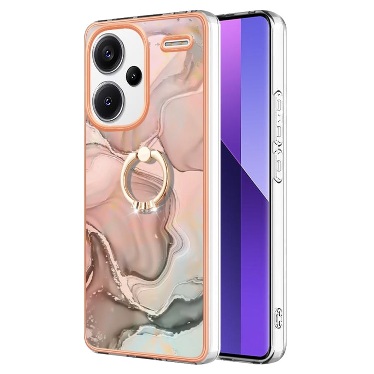 Electroplating Marble Dual-side IMD Phone Case with Ring