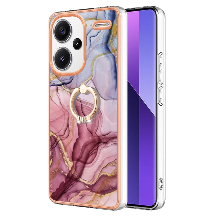 Electroplating Marble Dual-side IMD Phone Case with Ring