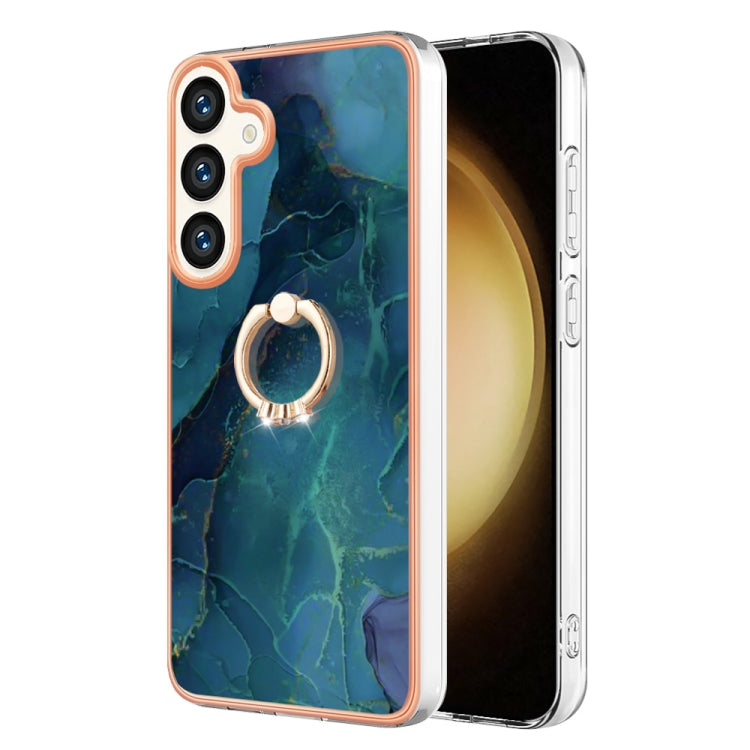 Electroplating Marble Dual-side IMD Phone Case with Ring
