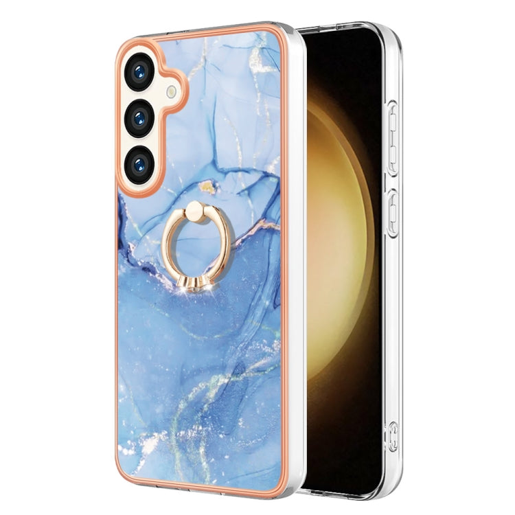Electroplating Marble Dual-side IMD Phone Case with Ring