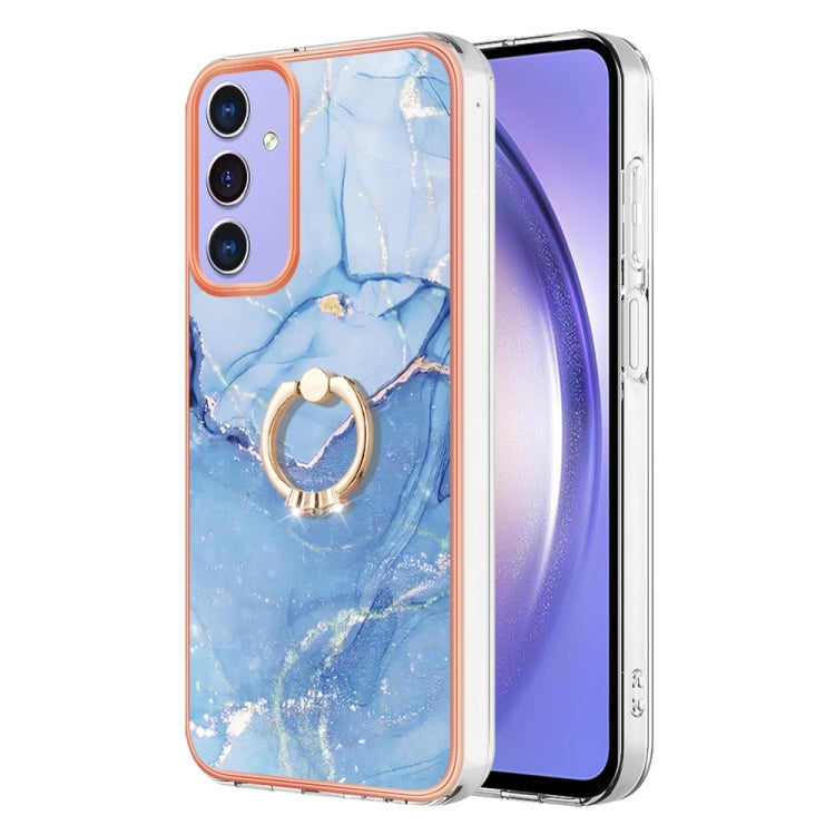 Electroplating Marble Dual-side IMD Phone Case with Ring