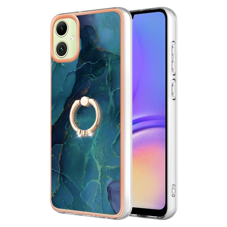 Electroplating Marble Dual-side IMD Phone Case with Ring