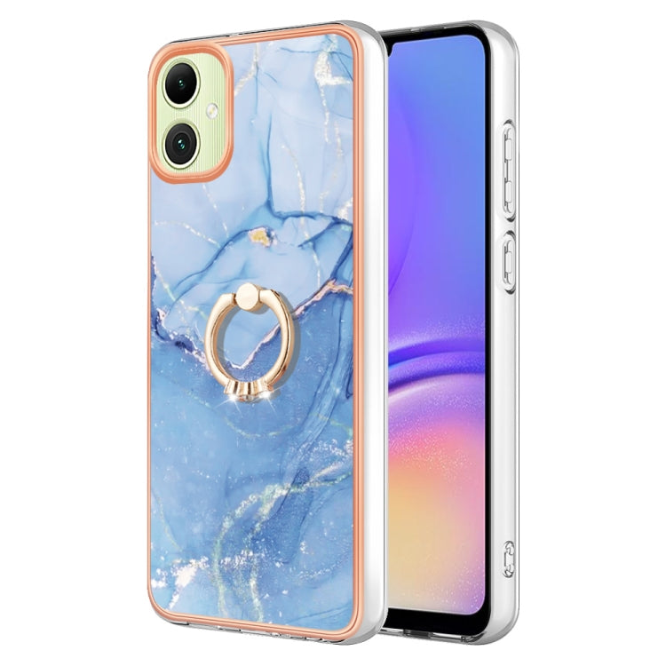 Electroplating Marble Dual-side IMD Phone Case with Ring