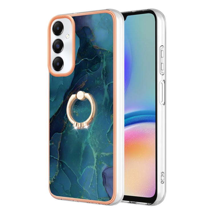 Electroplating Marble Dual-side IMD Phone Case with Ring