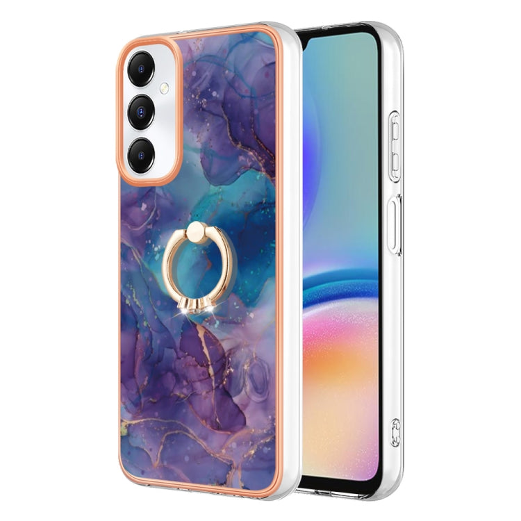 Electroplating Marble Dual-side IMD Phone Case with Ring