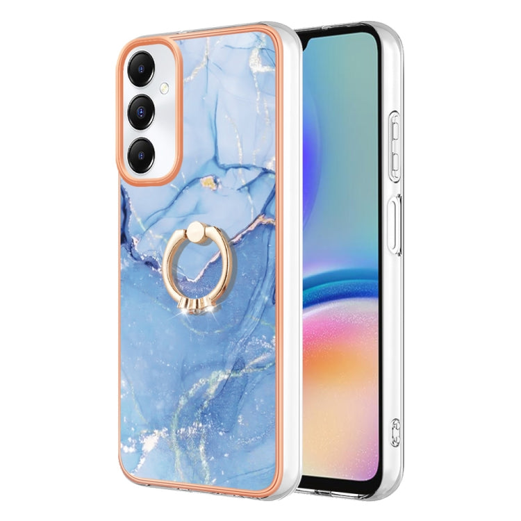 Electroplating Marble Dual-side IMD Phone Case with Ring