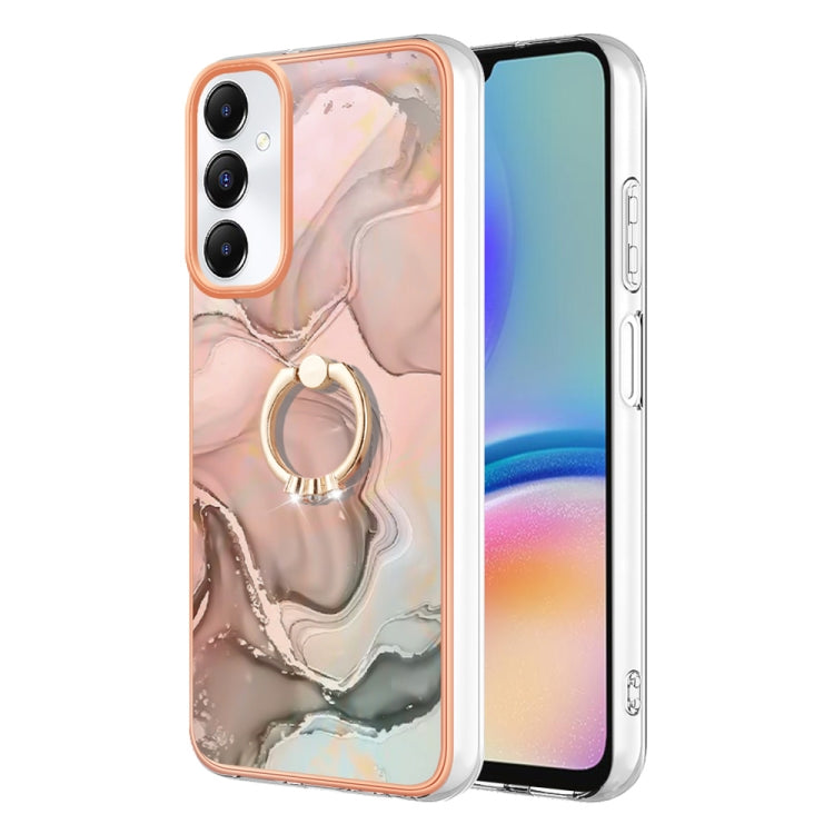 Electroplating Marble Dual-side IMD Phone Case with Ring