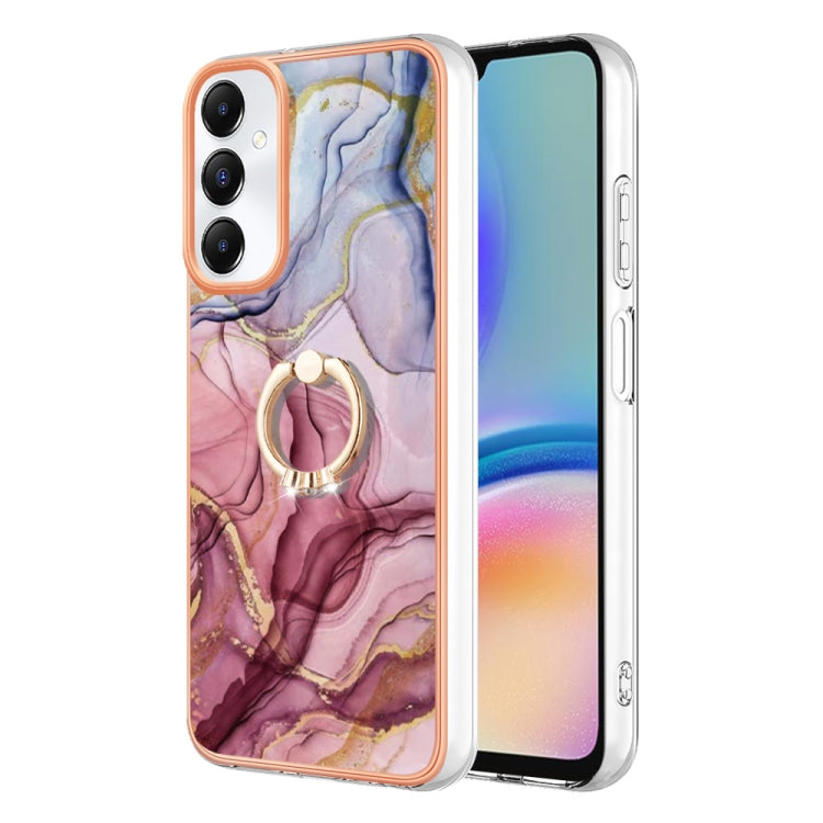 Electroplating Marble Dual-side IMD Phone Case with Ring