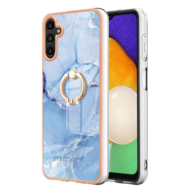 Electroplating Marble Dual-side IMD Phone Case with Ring