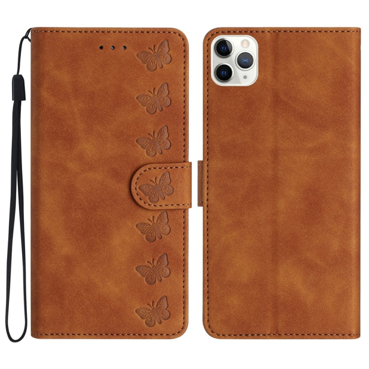Seven Butterflies Embossed Leather Phone Case