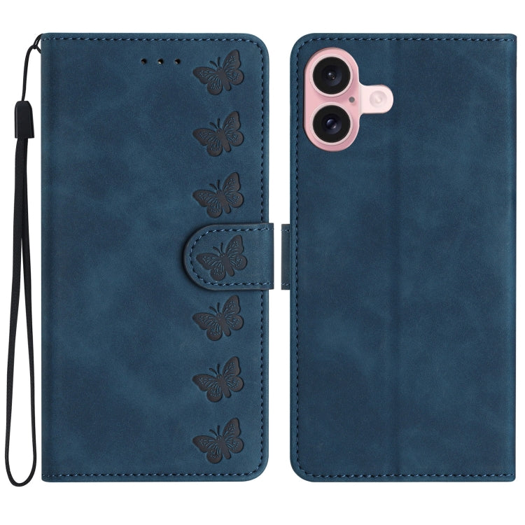 Seven Butterflies Embossed Leather Phone Case