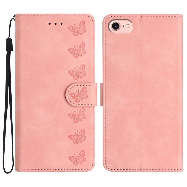 Seven Butterflies Embossed Leather Phone Case