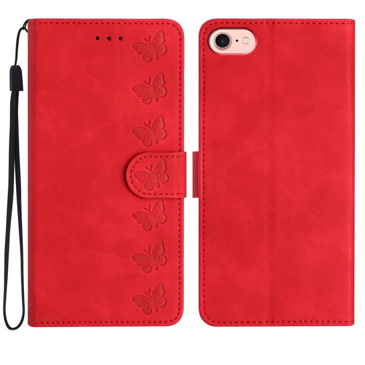 Seven Butterflies Embossed Leather Phone Case