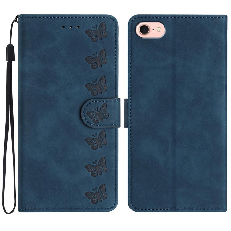 Seven Butterflies Embossed Leather Phone Case