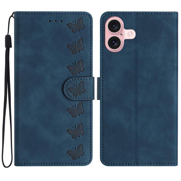 Seven Butterflies Embossed Leather Phone Case