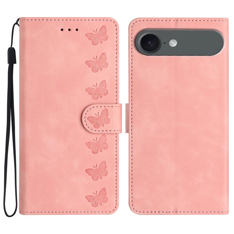 Seven Butterflies Embossed Leather Phone Case