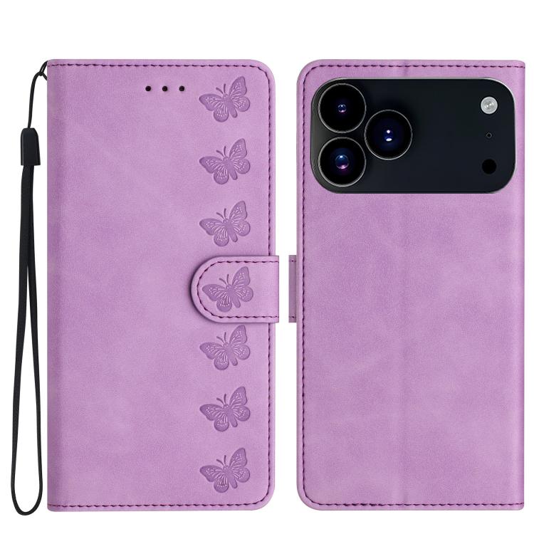 Seven Butterflies Embossed Leather Phone Case